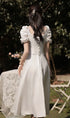 Bridesmaid Dress Floor Length Jersey Gown With Ruched Bow Sweetheart Neckline For Wedding Party Dress