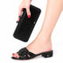 Party Wedding Shoes Women Shoes Bag Set Rhinestone Crystal Summer Fashion Slippers