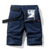 Summer Men Cotton Print Cargo Shorts Casual Breeches Jogger Pants