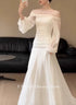 FANAN Off-Shoulder Mermaid Backless Wedding Dresses Plus Size