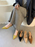 Elegant Pointed Toe Slingback Sandals Low Heel Mules