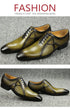 Men's Leather Oxfords Dress Shoes for Office Formal Events Stylish Pointed Toe Design