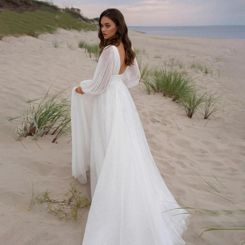 BOHO Vintage Wedding Dresses For Women Simple Bridal Gowns