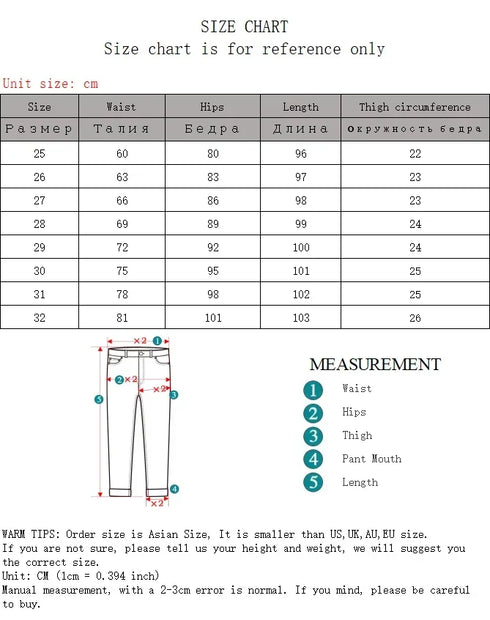 Women's High Waist Stretch Jeans - Fashionable Slim Denim Pants