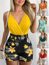 Floral Bohemian Two-Piece Beach Shorts Set with Stylish Belt for Women - Perfect Summer Outfits Inspo for Sun-Kissed Days