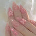 24pcs Glittering French Square Acrylic False Nails with Wavy Design - Full Cover Detachable Nail Tips for Stunning Nail Art