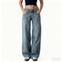 Baggy Boyfriend Jeans for Women Low Rise Straight Leg Streetwear Denim