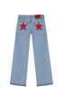 Baggy Jeans For Women With Stars Print Hip Hop Streetwear Style Loose Fit Denim Jeans