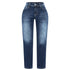 Womens Jeans Mid Waisted Straight Leg Bootcut Denim Trousers
