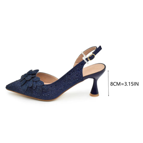 Luxury Italian Shoes and Bag Set for Women Wedding Pumps