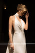 Halter Satin Sleeveless Deep V-Neck Wedding Dress Sexy Mermaid Backless Wedding Gown for Bridal