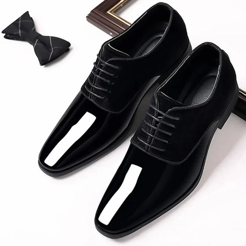 Stylish Black Lace-Up Oxfords for Men - Formal Office & Party Shoes