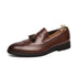 Luxury Black Low Heeled Tassels Loafers for Men Business Dress Shoes