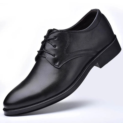 Elegant Men's Formal Dressing Shoes for Office, Wedding, and Casual Occasions - Stylish Pointed Toe Leather Footwear for Social Events and Winter Wear