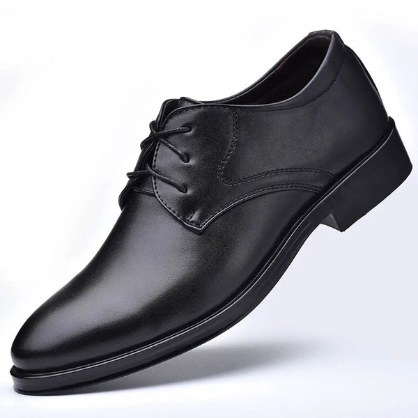 Elegant Men's Formal Dressing Shoes for Office, Wedding, and Casual Occasions - Stylish Pointed Toe Leather Footwear for Social Events and Winter Wear