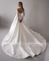 Customized Lace Sweetheart 3/4 Sleeve A-Line Wedding Dress