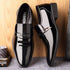 Men's Leather Oxford Shoes Slip On Business Dress Loafers with Pointed Toe