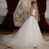 Gorgeous Tulle A-Line Wedding Dress V-Neck Sleeveless Applique Open Back Gown
