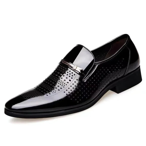 Luxury Oxford Leather Shoes for Men Breathable Patent Formal Footwear for Office and Wedding