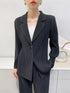 Elegant Pleated Long-Sleeved Jacket for Women - Comfortable Casual Suit with Thickened Design for Spring and Autumn Wear
