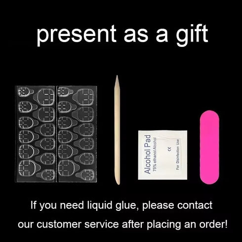 10-Piece Handmade Acrylic Short Press-On Nail Set for Girls - Detachable Stick-On False Nails with Glue for Stunning Manicures