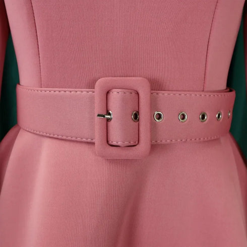 Elegant Women Party Dresses A Line with Waist Belt for Classy Office and Wedding Guests