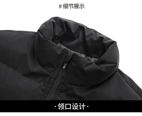 Men's Thick Thermal Cotton Parka Jacket for Winter - Windproof Casual Outerwear in Sizes M-5XL