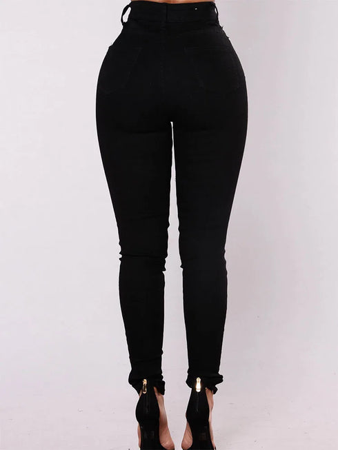Women’s Skinny Jeans Vintage Denim Stretch Trousers Streetwear
