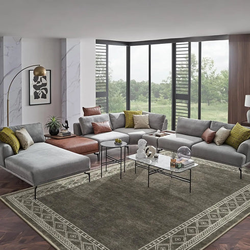 Modern Area Rugs Washable Carpet for Living Room Non-slip Large Decorative Mats