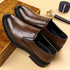 Luxury Men's Casual Loafers Leather Business Wedding Shoes Slip-on Office Formal Footwear