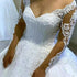 Graceful Tulle Wedding Dress Ball Gown V Neck Full Sleeve