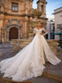 Luxury Mermaid Wedding Dresses O-neck Long Sleeve Appliques Lace Gowns