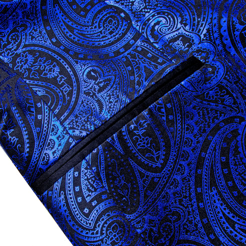 Men's Slim Fit Single Button Paisley Blazer Jacket for Business, Party, Wedding, and Prom - Stylish Formal Wear for All Seasons