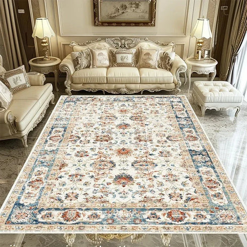 European Retro Area Rug for Living Room Hallway Bedroom Lounge Non-Slip Mat