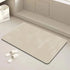 Diatomaceous Earth Non-Slip Bath Mat Super Absorbent Bathroom Rug Thin Rubber Pad