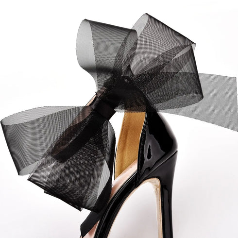 Elegant Women's Sandals with Pointed Toe and Butterfly Knot for Wedding and Office Wear