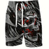 Men's Skull 3D Pattern Comfy Shorts for Summer Beach Sports