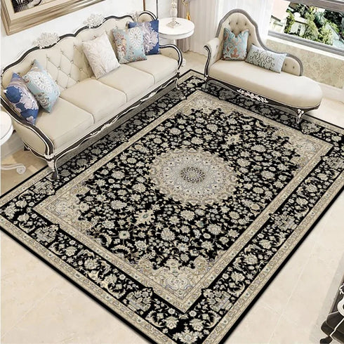 Retro Persian Carpet Blanket for Bedroom and Living Room Decor