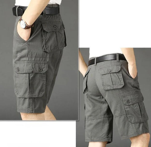 Khaki Half Men's Cargo Shorts Bermuda Designer Jogger Pants