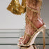 Elegant Crystal Tassel Stiletto Sandals Women Heels