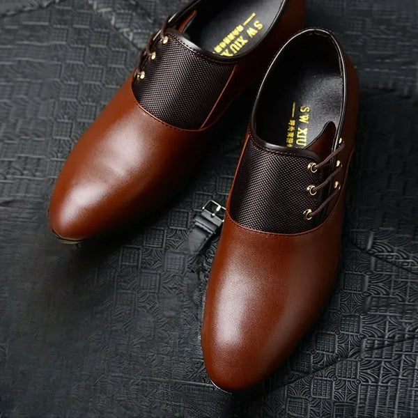 Men's Formal Leather Oxford Shoes for Business and Casual Occasions