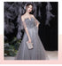 Off Shoulder Lace Illusion A Line Dress Floor Length Glitter Tulle Bow Bridesmaid Dress