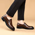 Luxury Men's Casual Loafers Leather Business Wedding Shoes Slip-on Office Formal Footwear