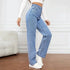 Denim Jeans Women Straight Pants High Waist Loose Basics Ankle Length Y2k Streetwear Slight Stretch