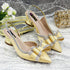 Italian Design Elegant Women's Rhinestone Heels Set