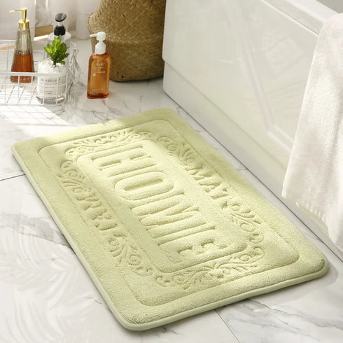 Rectangle Bath Mat Non-Slip Foam Rug for Bathroom and Kitchen