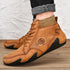 Winter Waterproof Leather Ankle Boots for Men with Fur Lining