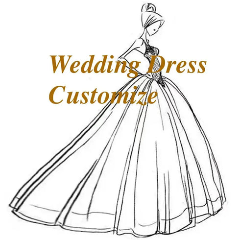 Customized Wedding Dresses for Bride Long Sleeves V Neck Simple Bridal Gown with Pearls