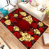 Red Roses Area Rug for Living Room and Bedroom Decor Anti-Slip Floor Mat