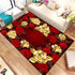Red Roses Area Rug for Living Room and Bedroom Decor Anti-Slip Floor Mat